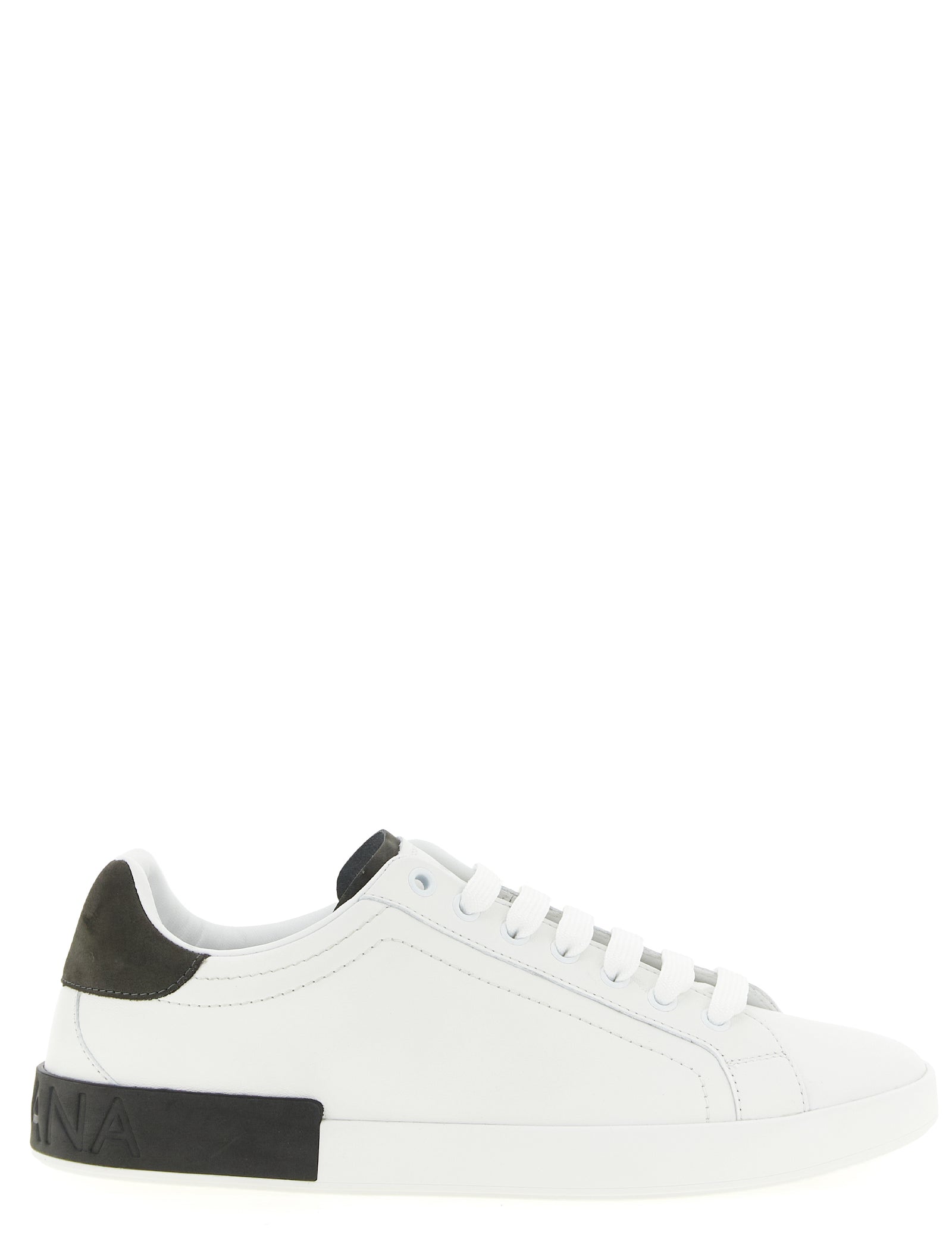 Dolce & Gabbana White Calfskin Low Top Sneakers