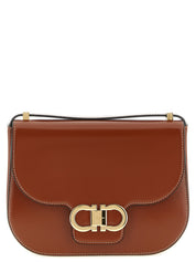 Ferragamo Brown Calfskin Crossbody Bag