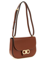 Ferragamo Brown Calfskin Crossbody Bag