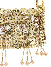 Paco Rabanne Gold Steel Shoulder Bag