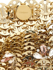 Paco Rabanne Gold Steel Shoulder Bag
