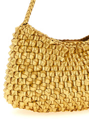 Dragon Diffusion Gold Cowhide Leather Shoulder Bag