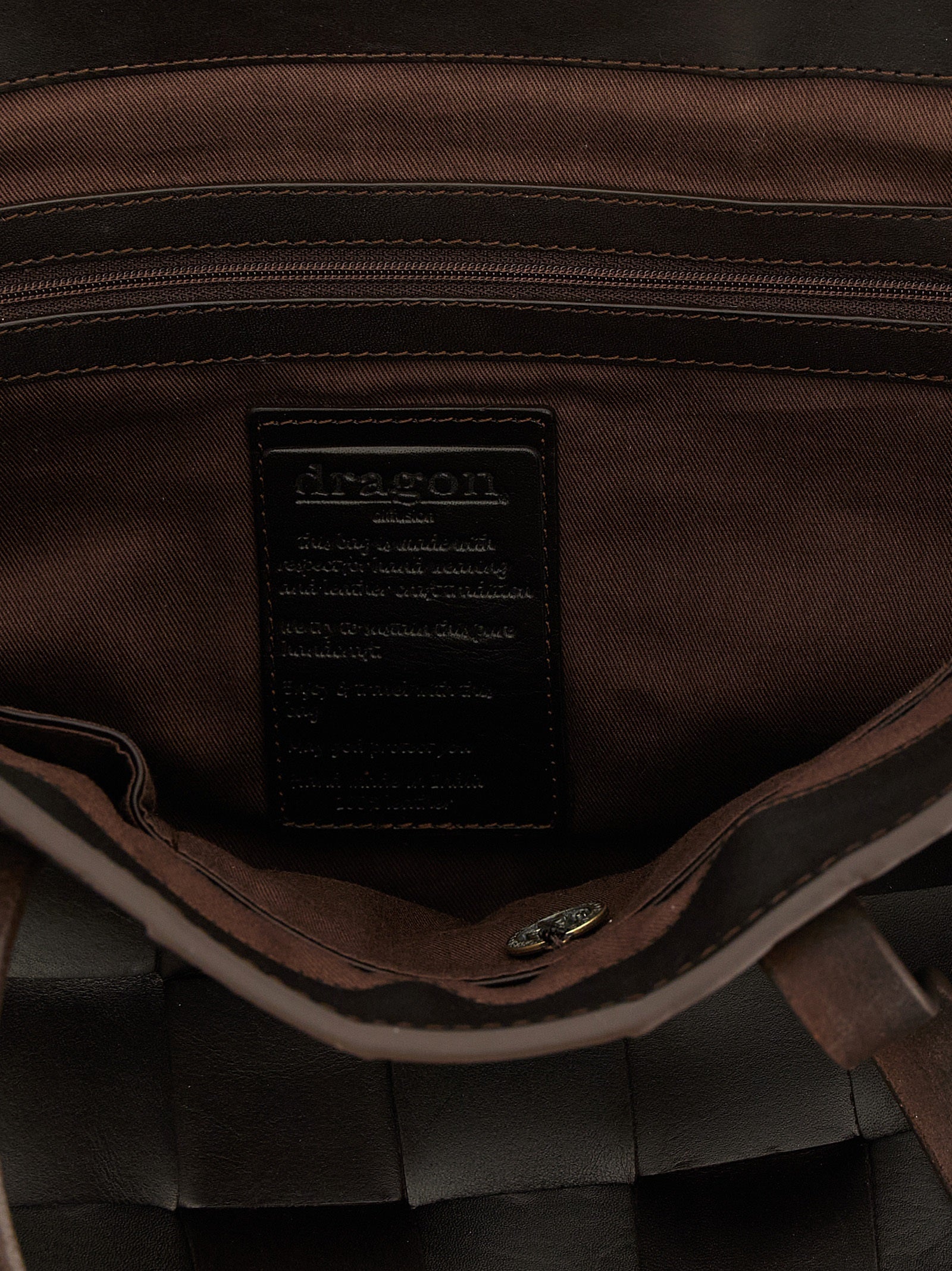 Dragon Diffusion Brown Calfskin Tote Bag