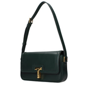 Tom Ford Green Leather Shoulder Bag