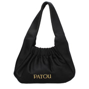 Patou Black Fabric Handbag