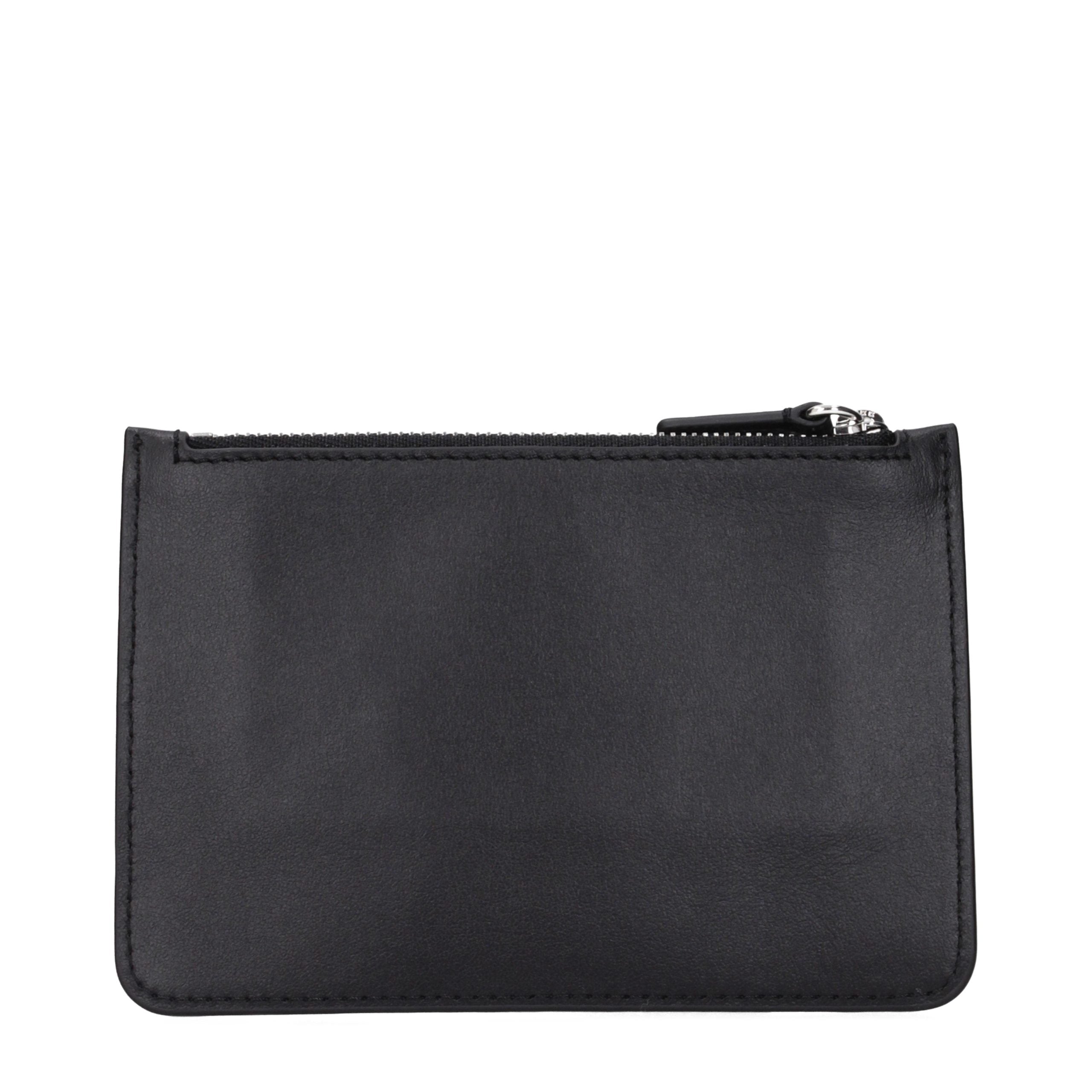 Courrèges Black Leather Coin Purse