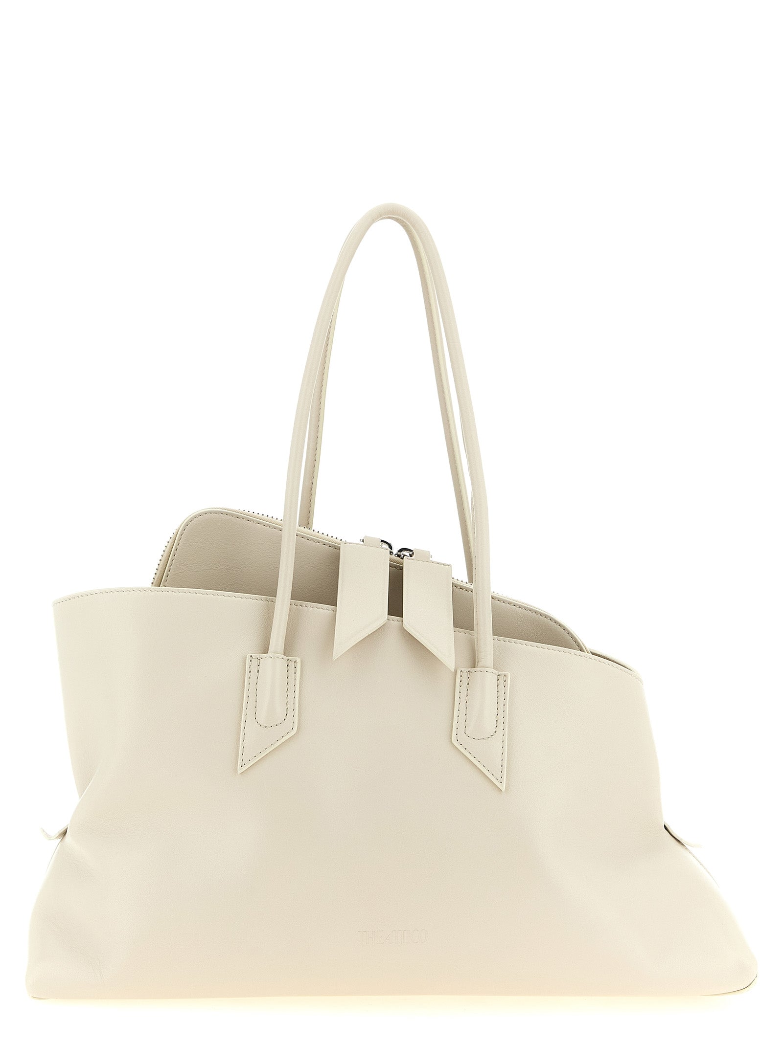 The Attico White Calf Leather Shoulder Bag