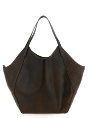 Brunello Cucinelli Dark Brown Calfskin Handbags