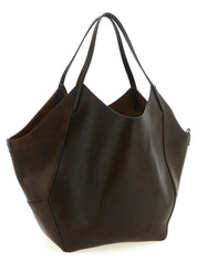 Brunello Cucinelli Dark Brown Calfskin Handbags