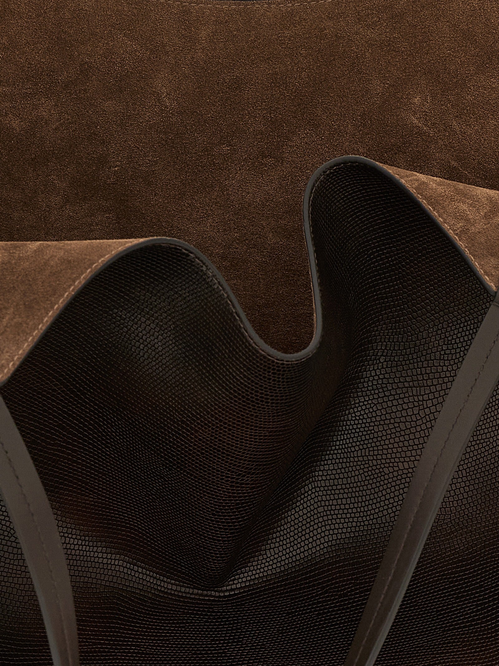 Brunello Cucinelli Dark Brown Calfskin Handbags