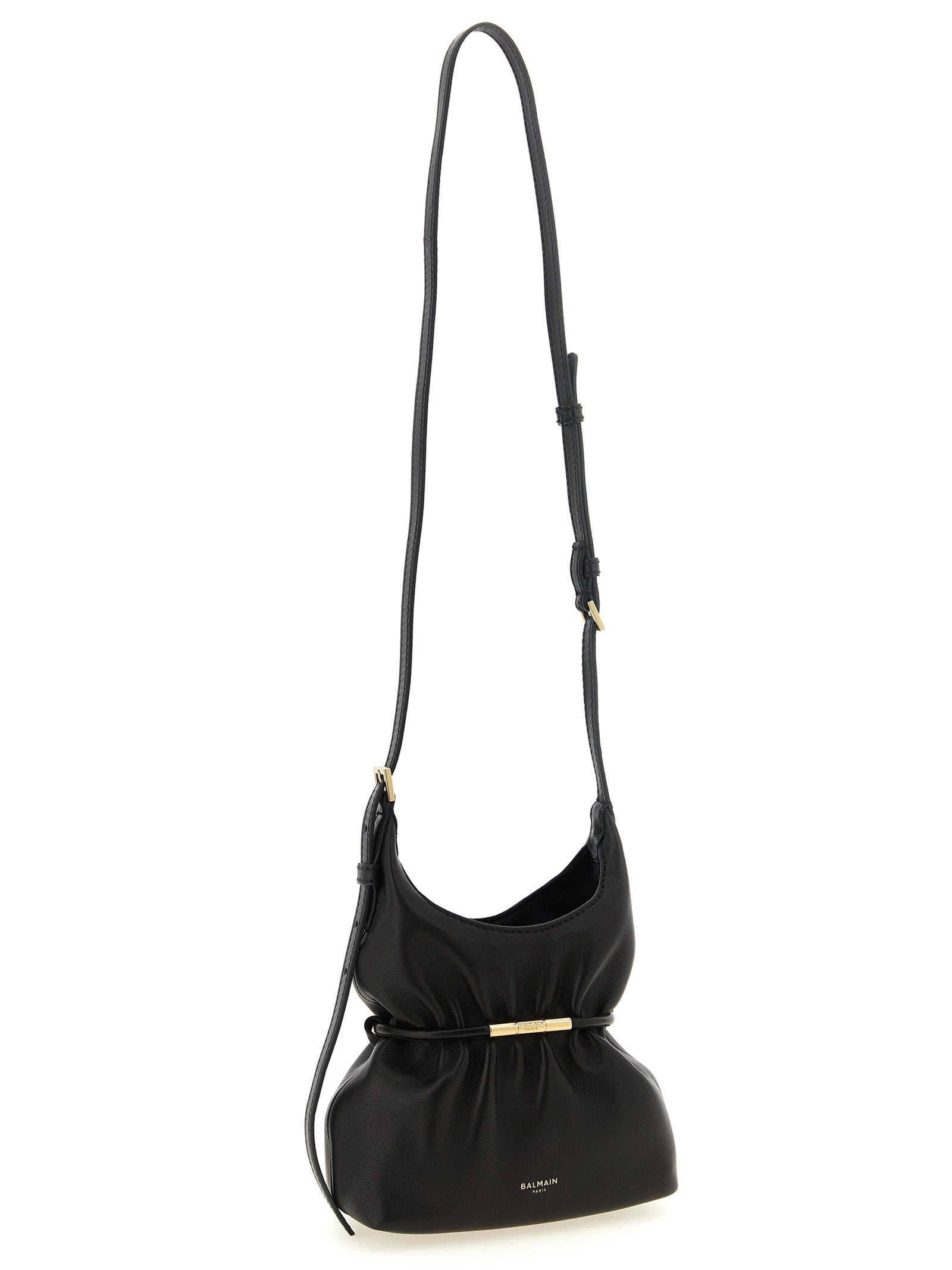 Balmain Black Lamb Leather Handbag