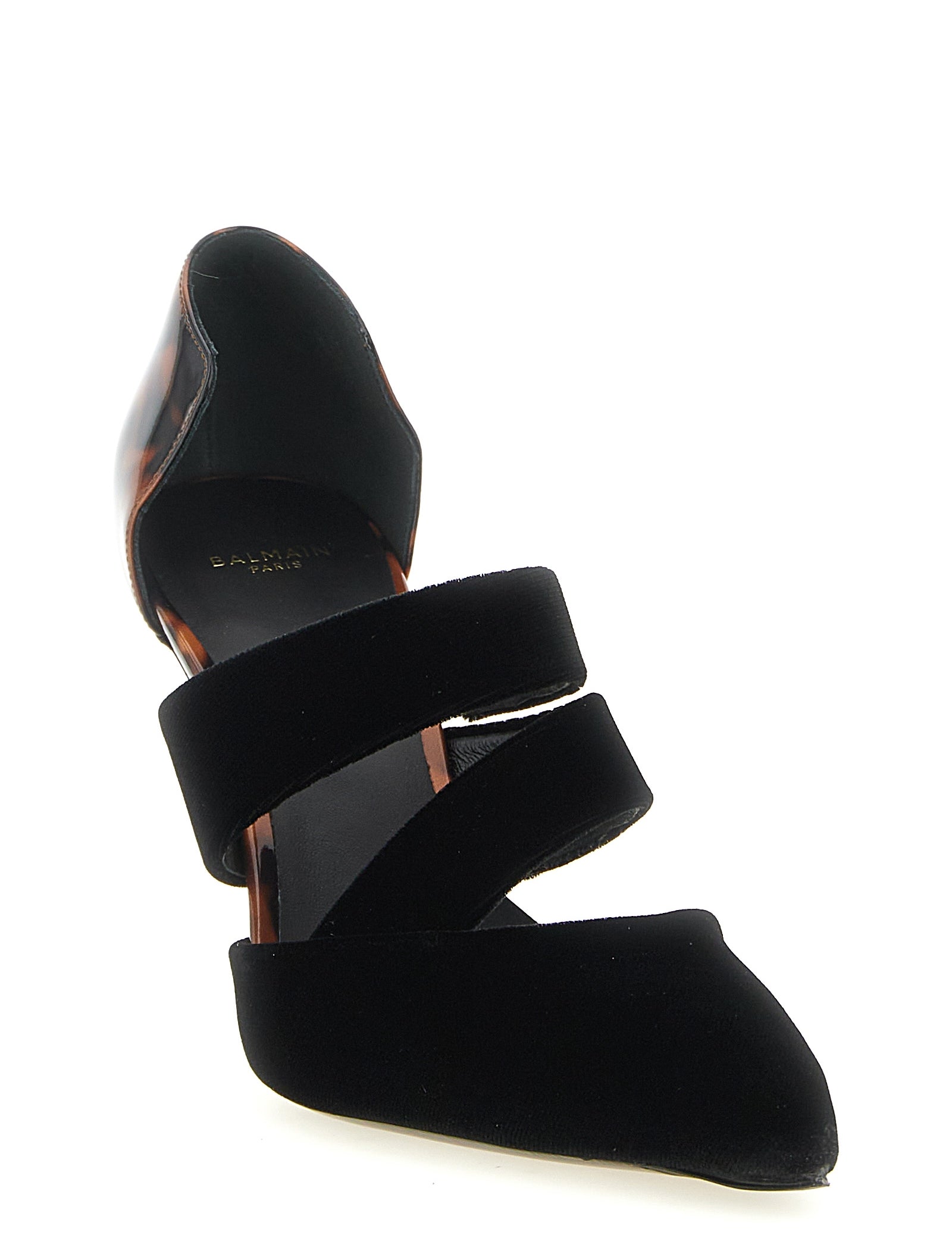 Balmain Black Viscose High Heel Pumps