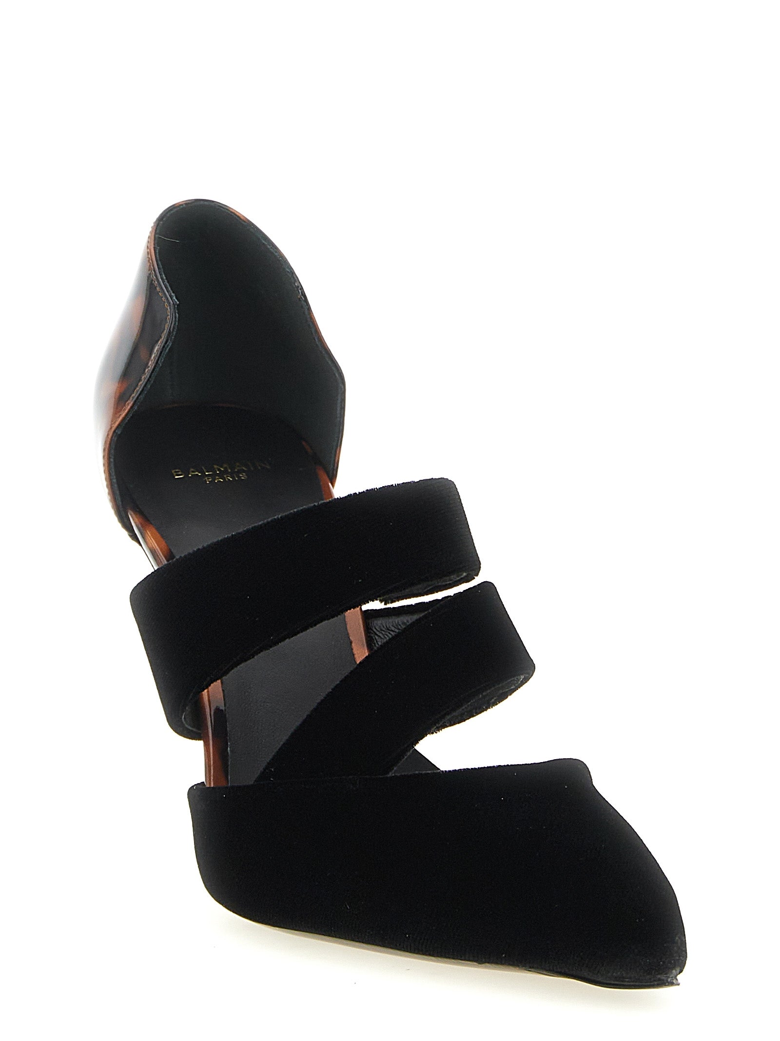 Balmain Black Viscose High Heel Pumps
