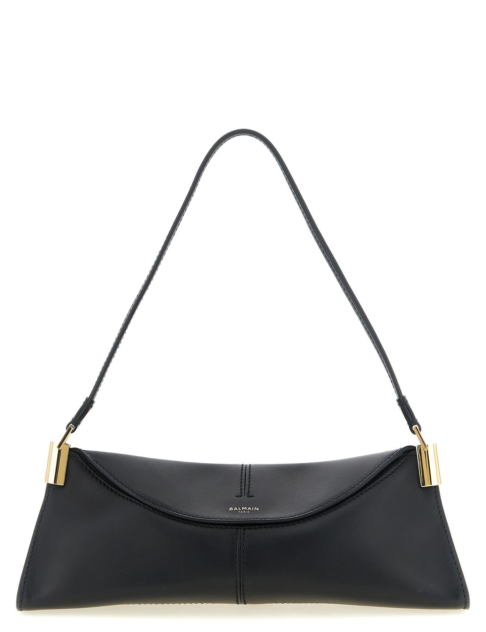 Balmain Black Calfskin Shoulder Bag