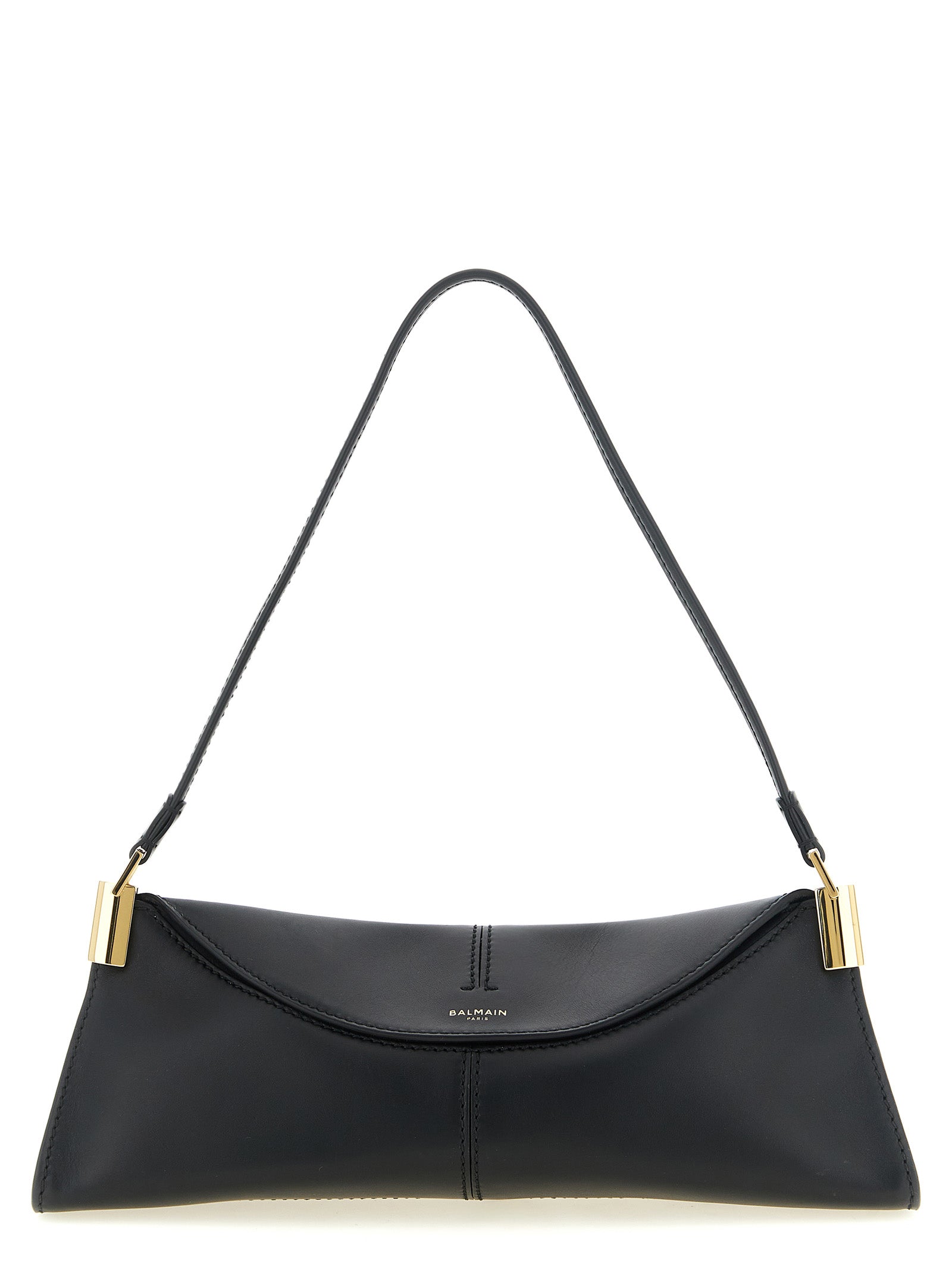 Balmain Black Calfskin Shoulder Bag
