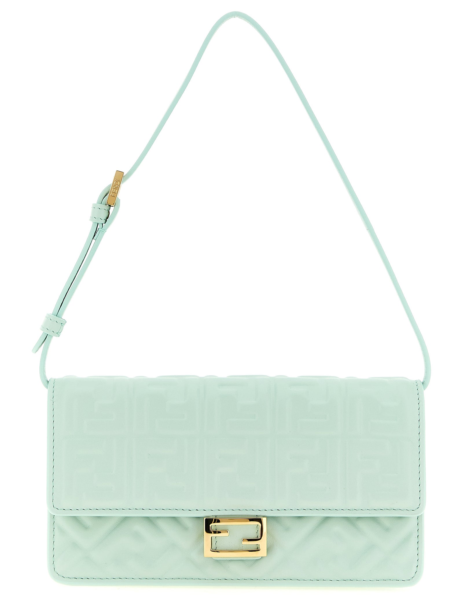 Fendi Light Green Lamb Leather Shoulder Bag