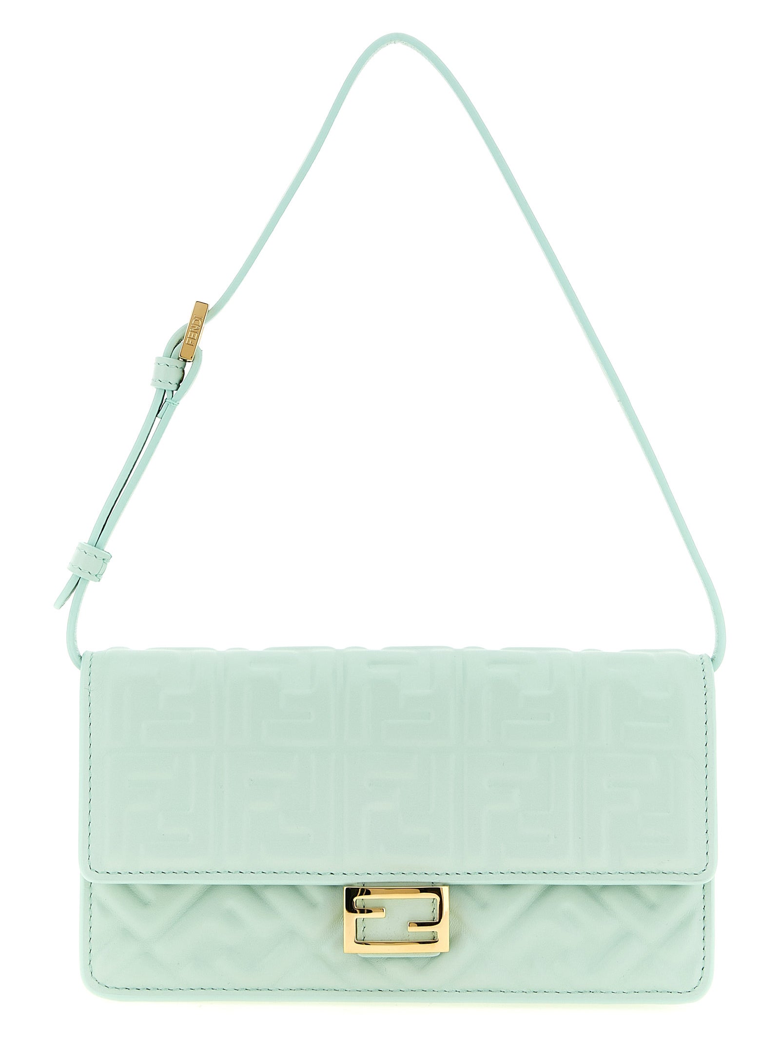 Fendi Light Green Lamb Leather Shoulder Bag