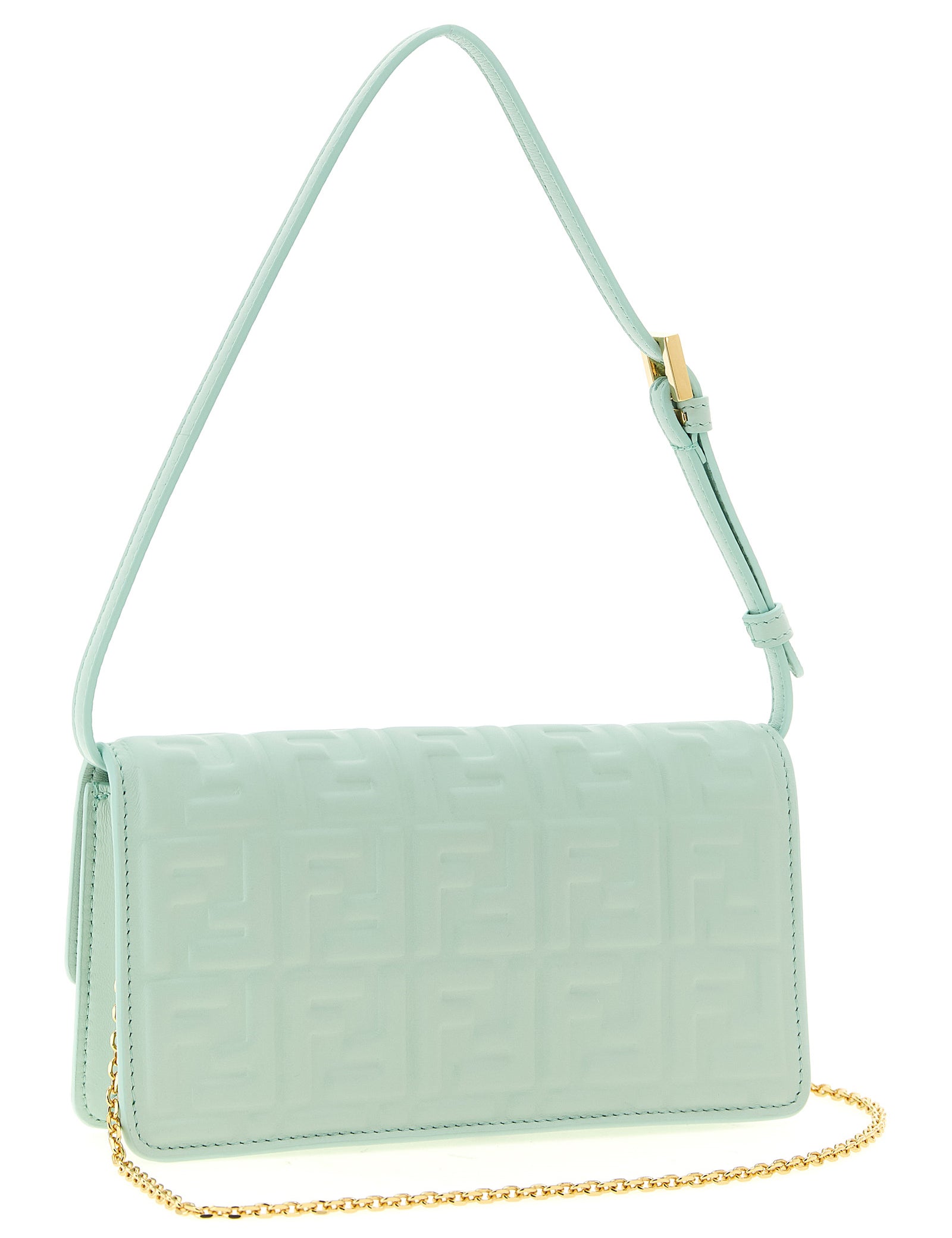 Fendi Light Green Lamb Leather Shoulder Bag