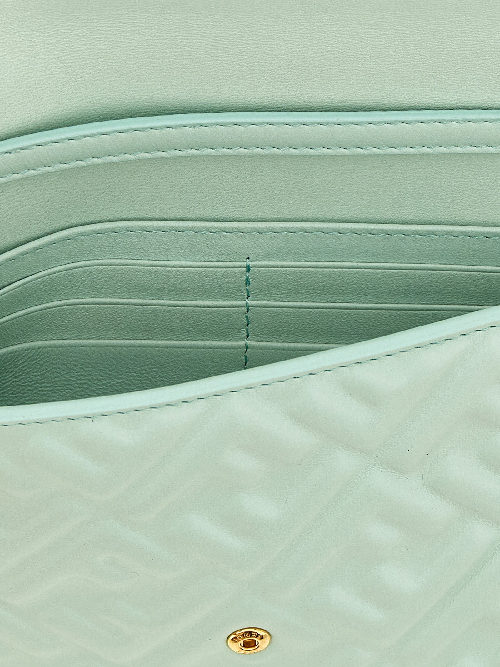 Fendi Light Green Lamb Leather Shoulder Bag