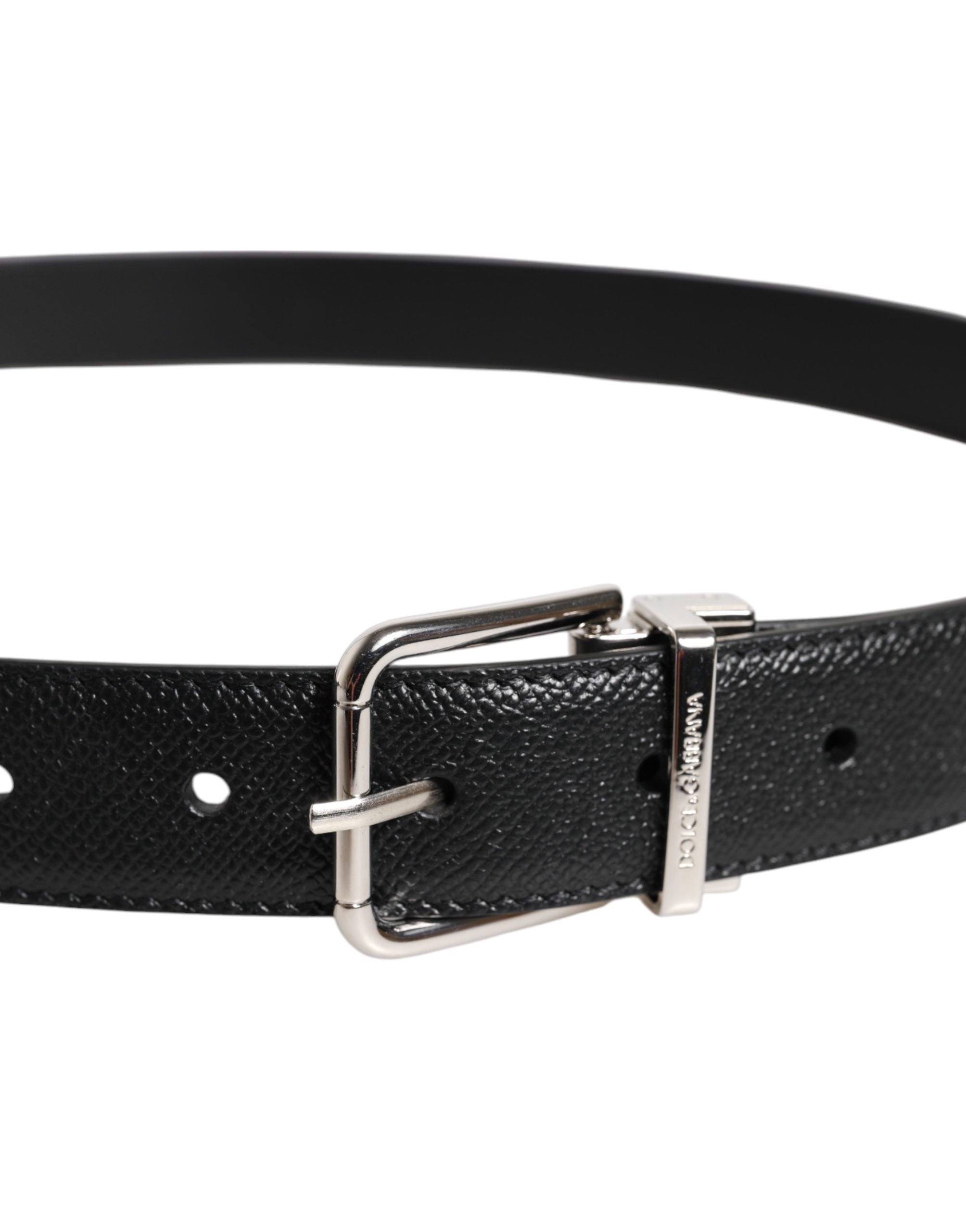 Dolce & Gabbana Black Calf Leather Belts