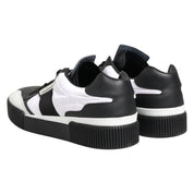 Dolce & Gabbana Black White Leather Sneakers