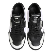 Dolce & Gabbana Black White Leather Sneakers