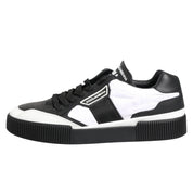 Dolce & Gabbana Black White Leather Sneakers