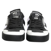 Dolce & Gabbana Black White Leather Sneakers