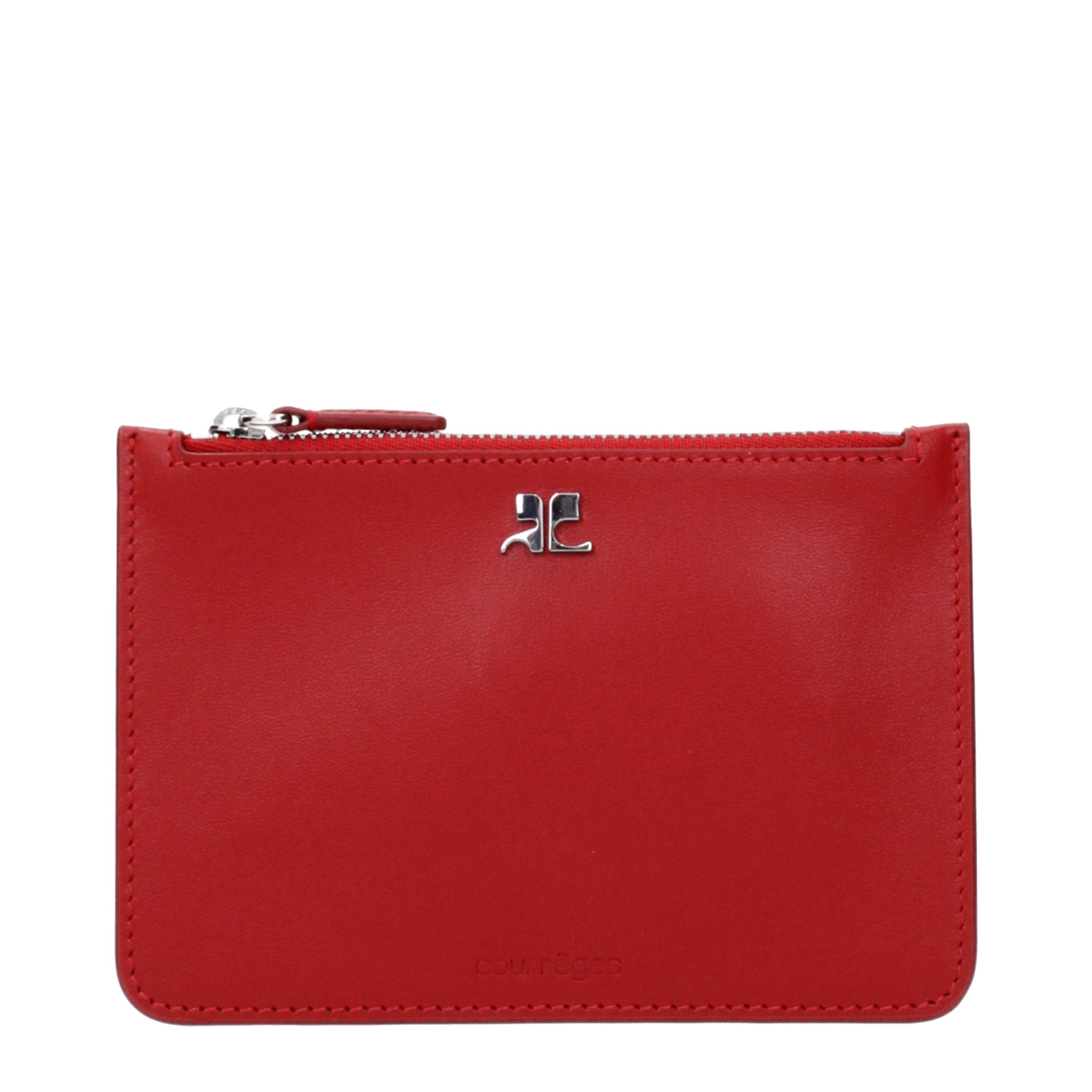 Courrèges Red Leather Coin Purse