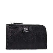 Courrèges Black Leather Coin Purse