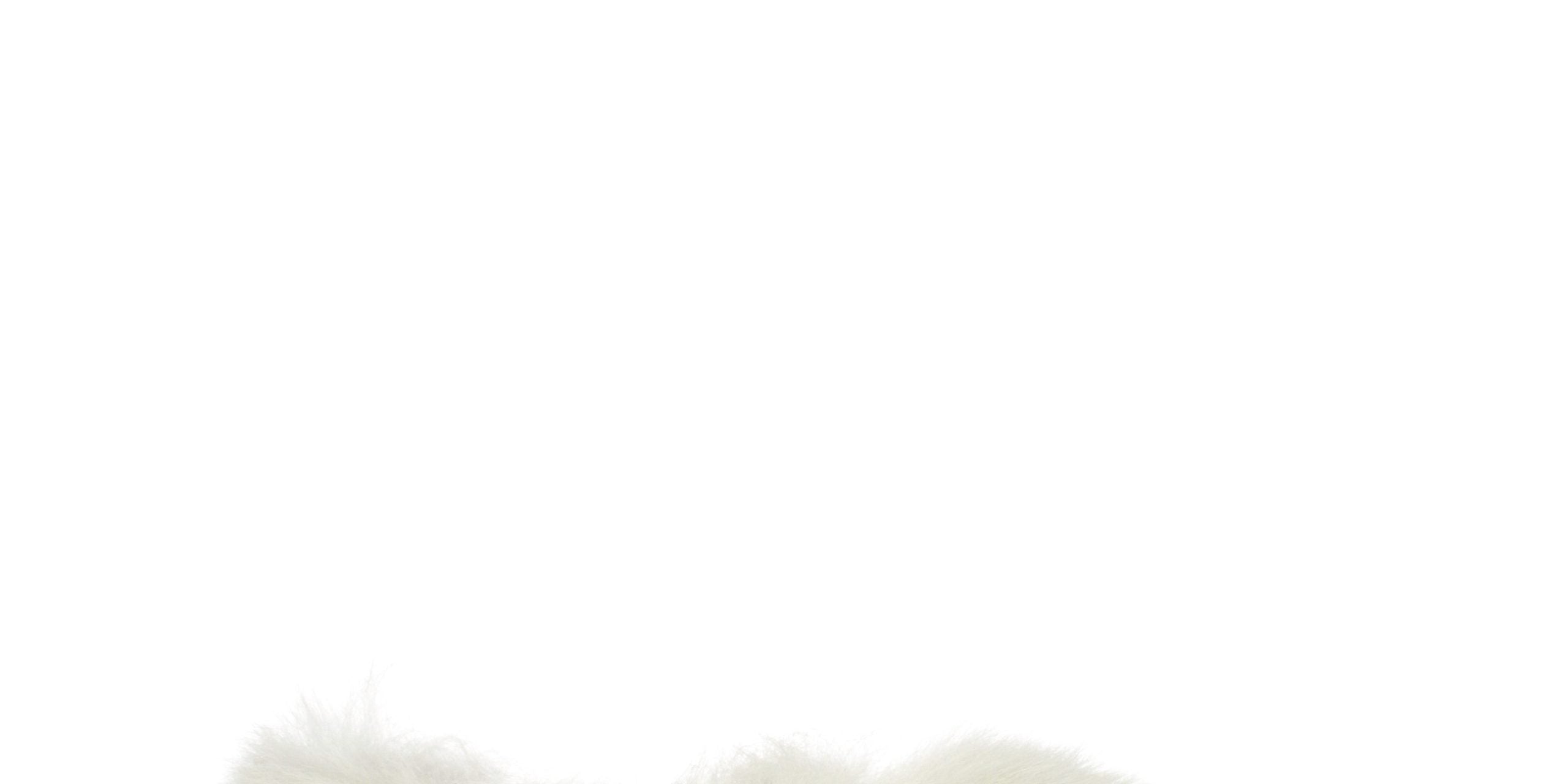 Jil Sander White Eco Fur Slippers