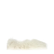 Jil Sander White Eco Fur Slippers