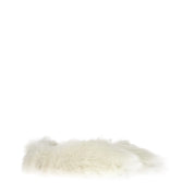 Jil Sander White Eco Fur Slippers