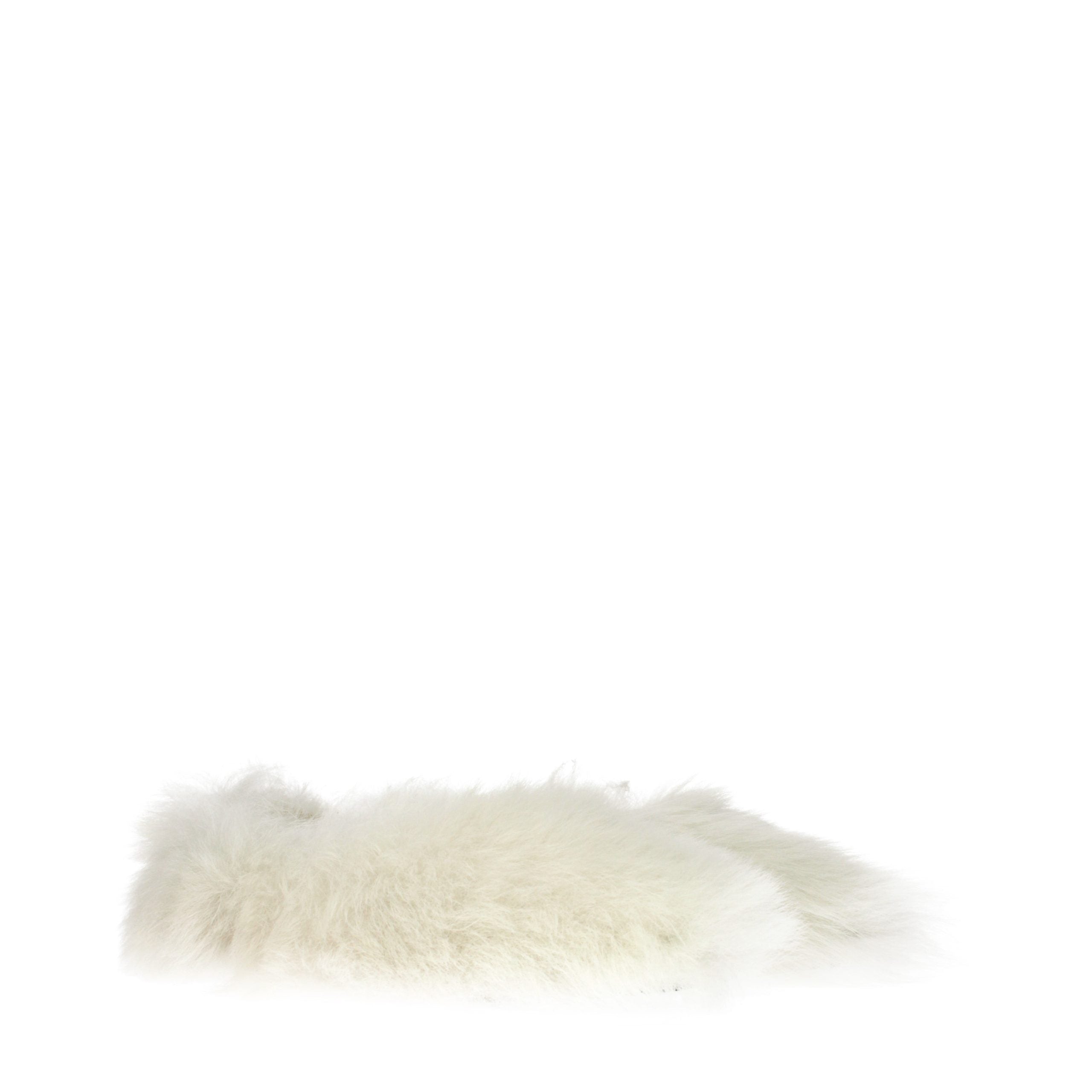 Jil Sander White Eco Fur Slippers