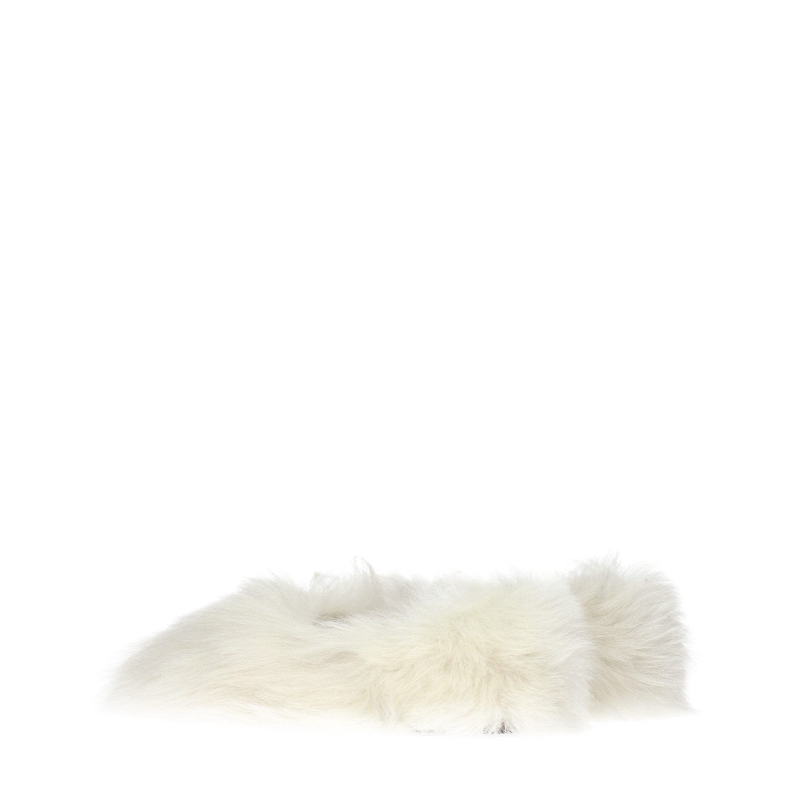 Jil Sander White Eco Fur Slippers