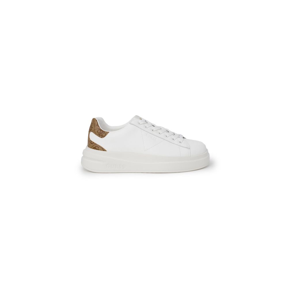 Guess White Polyurethane Low Top Sneakers