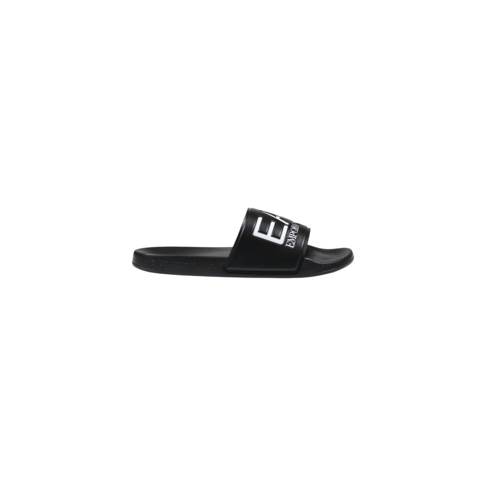 EA7 Emporio Armani Black And White PVC Slippers