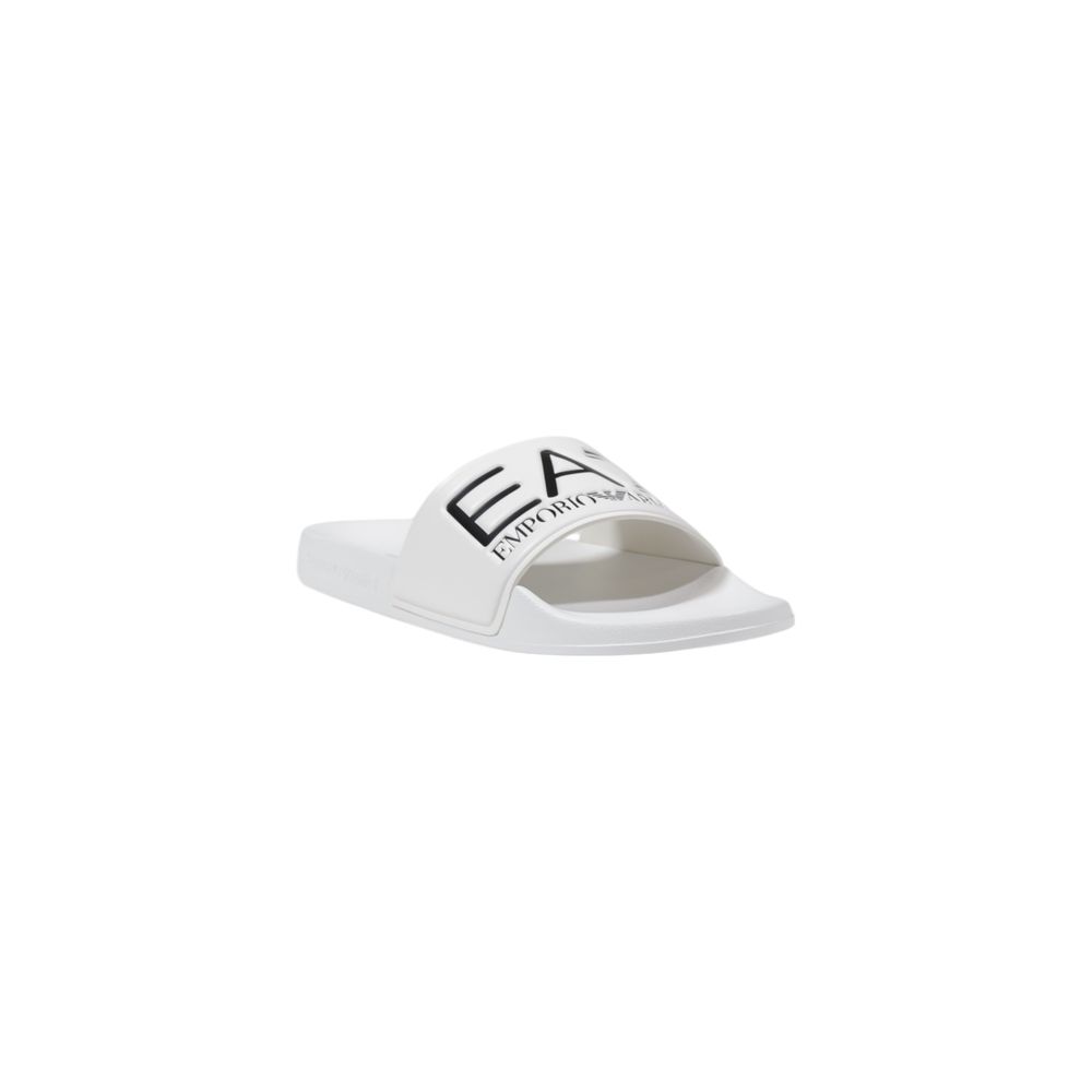EA7 Emporio Armani White PVC Slide Sandals