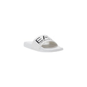 EA7 Emporio Armani White PVC Slide Sandals