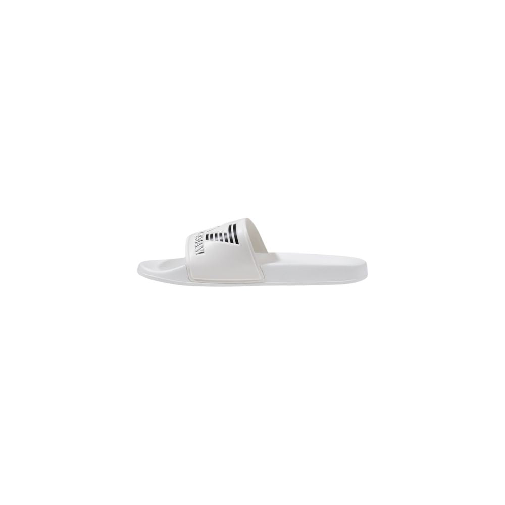 EA7 Emporio Armani White PVC Slide Sandals