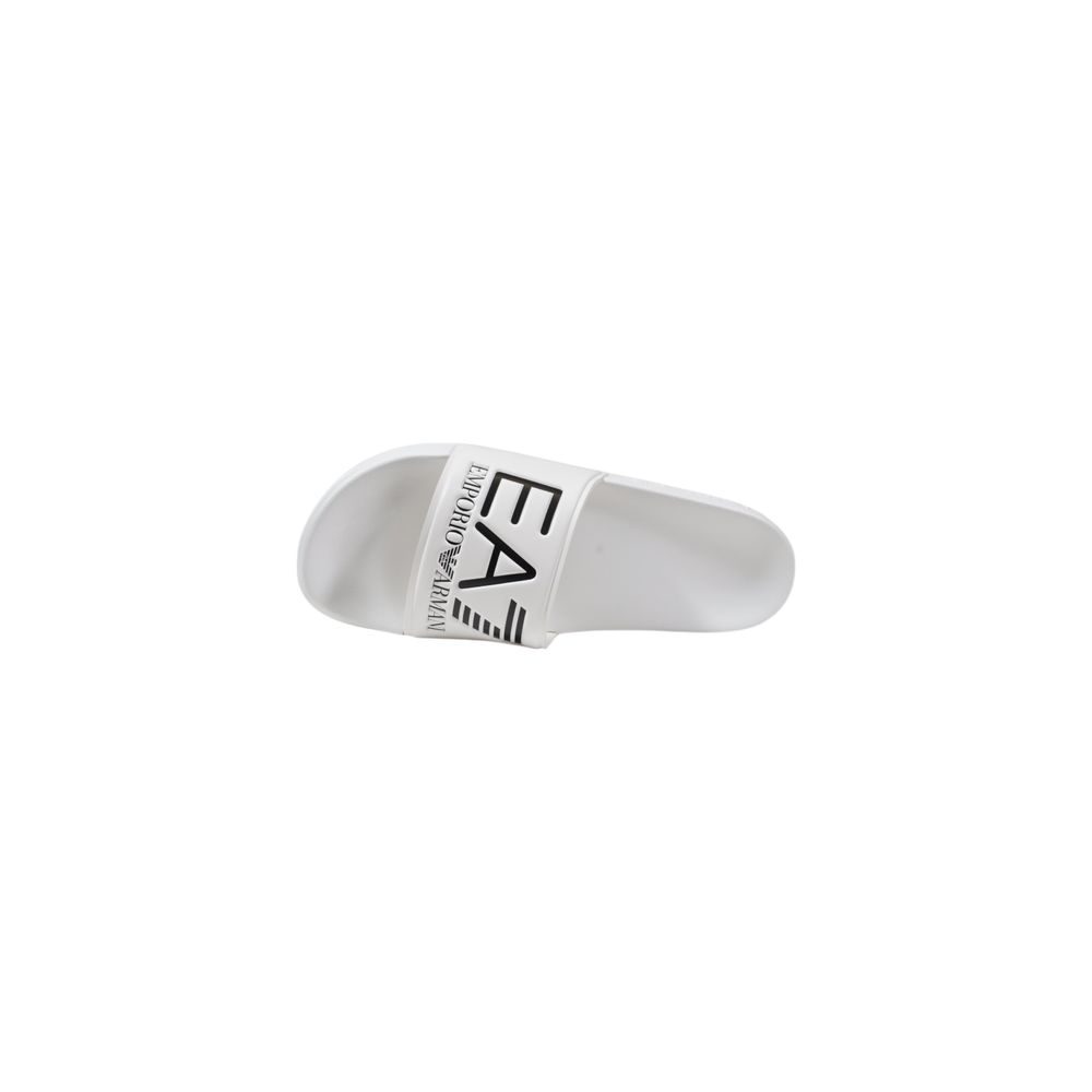 EA7 Emporio Armani White PVC Slide Sandals