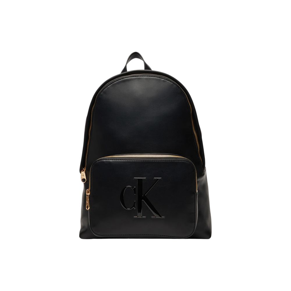 Calvin Klein Black Polyurethane Backpack