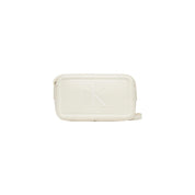 Calvin Klein White Polyurethane Camera Bag