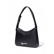 Karl Lagerfeld Black Faux Leather Shoulder Bag