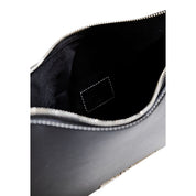 Karl Lagerfeld Black Faux Leather Shoulder Bag