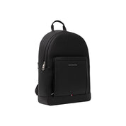 Tommy Hilfiger Black Polyurethane Backpacks