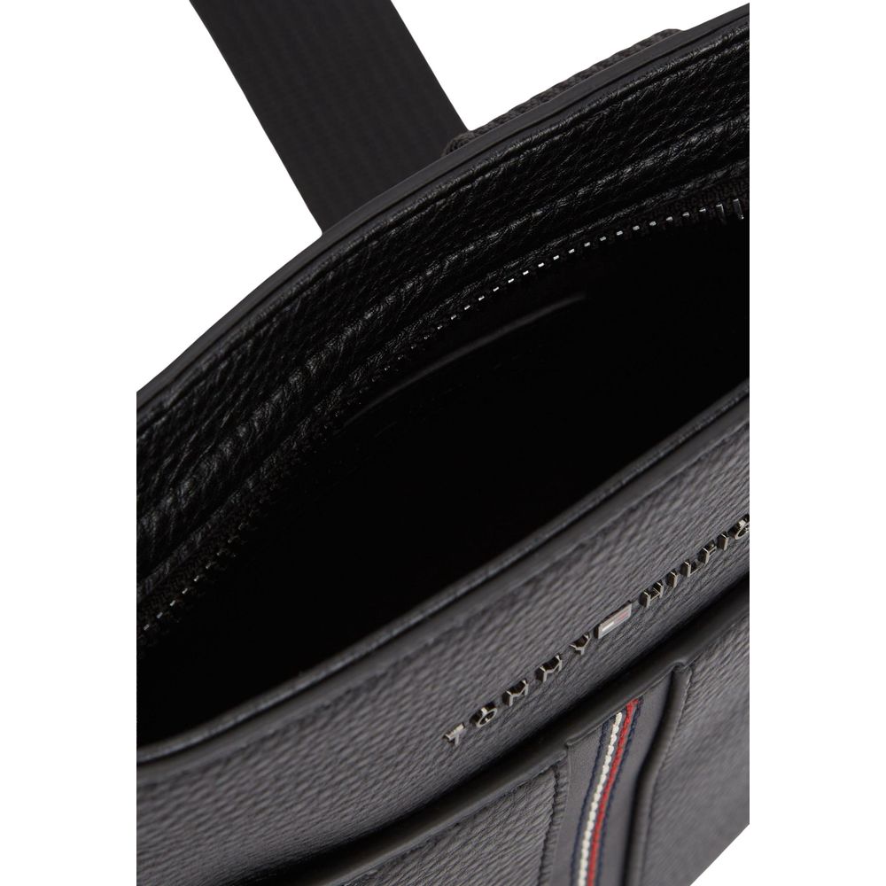 Tommy Hilfiger Black Polyurethane Crossbody Bag