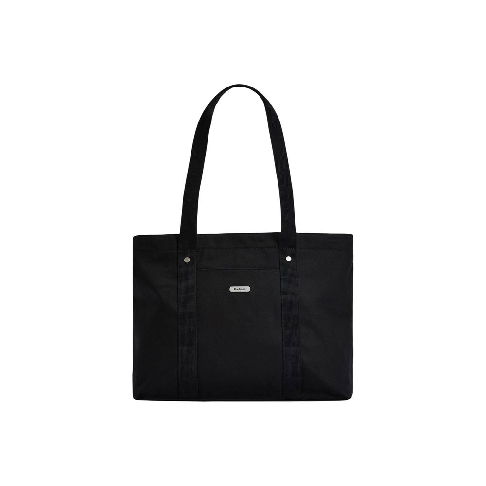 Barbour Black Cotton Tote Bag