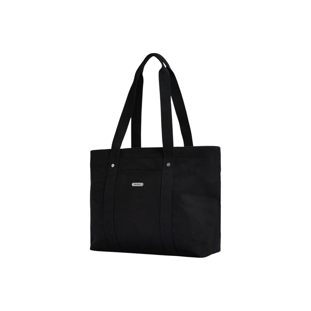 Barbour Black Cotton Tote Bag