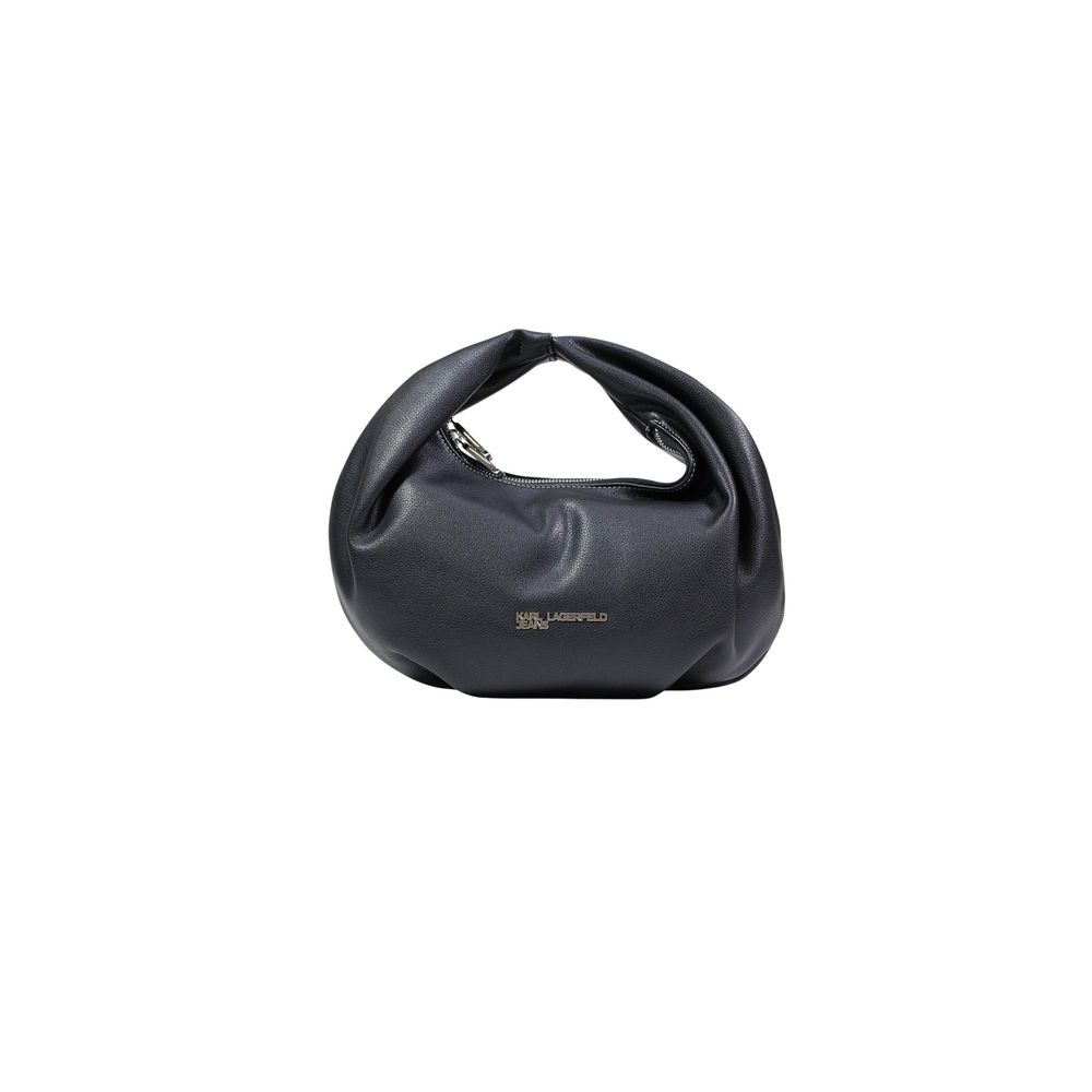 Karl Lagerfeld Black Polyurethane Hobo Bag
